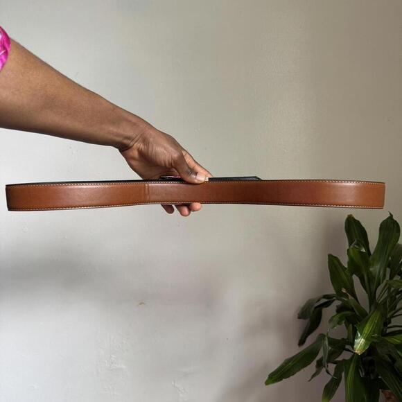 Vintage Steve Madden classic tan leather belt‎ with silver buckle size XL main image 4